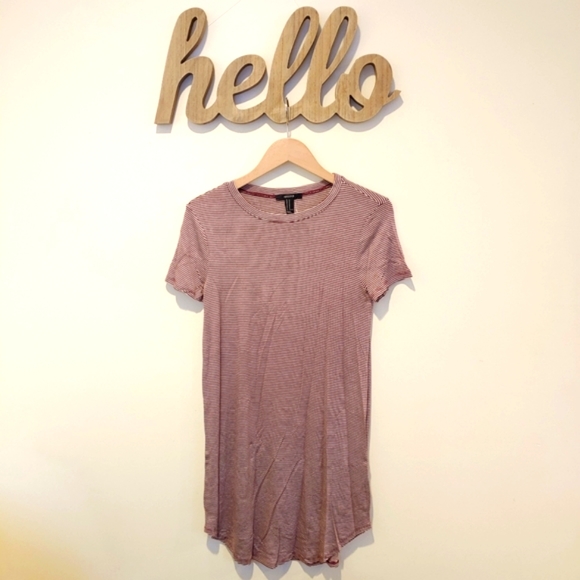 Forever 21 Dresses & Skirts - NWT F21 Burgundy/Cream T-Shirt Dress (M)